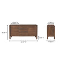 Wiley - 3 Drawer Sideboard - Vintage Brown - Moe's Home Collection - Sideboards - Elite Enclave Home