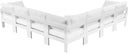 Nizuc - Outdoor Patio 7 Piece Modular Sectional With White Frame - Meridian Furniture - Stationary Sectionals- Elite Enclave Home