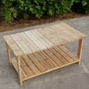 37" Solid Wood Outdoor Coffee Table - Natural