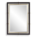 Bach - Rectangle Mirror - Walnut & Brass
