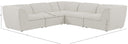 Miramar - 5 Piece Modular Sectional - Meridian Furniture - Stationary Sectionals - Elite Enclave Home