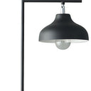 LED Arc Floor Lamp With Black Metal Bowl Shade - Black - HomeRoots - Floor Lamps - Elite Enclave Home