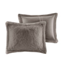 Malea - Twin Shaggy Duvet Cover Set - Gray