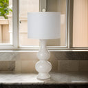 Ceramic Gourd Table Lamp With Off-White Drum Shade (Set of 2) - Off-White