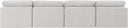 Indulge - Velvet 4 Seat Modular Armless Sofa - Meridian Furniture - Stationary Sectionals - Elite Enclave Home