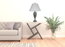 29" Metal Urn Table Lamp With White Classic Empire Shade - Nickel