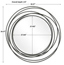 Whirlwind - Round Mirror - Black