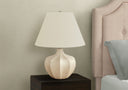 Round Table Lamp With Cream Empire Shade - Cream - HomeRoots - Table Lamps - Elite Enclave Home