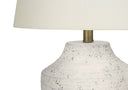 20" Concrete Urn Table Lamp With Empire Shade - Cream - HomeRoots - Table Lamps - Elite Enclave Home