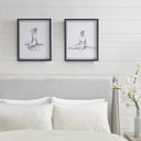 Feminine Figures - Deckle Edge Sketch Framed Wall Art (Set of 2) - Black / White - Madison Park - Framed Print Sets - Elite Enclave Home