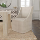 Warwick - Upholstered Rolling Dining Chair