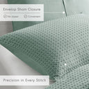 Mina - Twin/Twin XL Weave Textured Duvet Cover Set - Sage Green