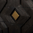 Faulkner - 3 Drawer Modern Chest - Black / Brass