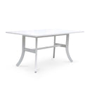 Dining Table With Curved Legs - White