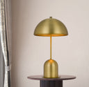 Metal Desk Table Lamp With Antiqued Brass Dome Shade - Antiqued Brass - HomeRoots - Table Lamps - Elite Enclave Home