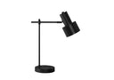 Metal Round USB Table Lamp With Black Drum Shade - Black - HomeRoots - Table Lamps - Elite Enclave Home
