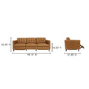 Bridgers - Leather Power Recliner Sofa - Tan - Moe's Home Collection - Reclining Sofas - Elite Enclave Home