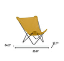 Stainless Steel Metal Outdoor Camping Chair - Yellow