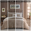 Alton - Down Alternative Comforter Set - Taupe / Ivory