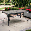 Metal Outdoor Dining Table - Brown And Black