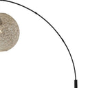 Arched Floor Lamp With Groovy Beige Abstract Wicker Globe Shade - Antiqued Bronze - HomeRoots - Floor Lamps - Elite Enclave Home