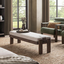 Kava - Accent Bench - Cocoa Latte - Classic Home - Upholstered Benches - Elite Enclave Home
