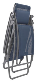 27" Metal Outdoor Zero Gravity Chair With Blue Cushion - Blue