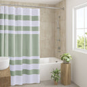 Spa Waffle - 108" x 72" Shower Curtain With 3M Treatment - Sage Green - Madison Park - Shower Curtains - Elite Enclave Home