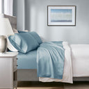 1000 Thread Count - Full HeiQ Smart Temperature Blend 4 Piece Sheet Set - Blue