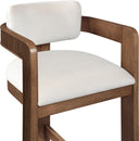 Sacha - Velvet Stool With Brown Base - Meridian Furniture - Counter Height (24" - 27") - Elite Enclave Home