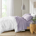 Peached Percale - Queen Sheet Set - Purple