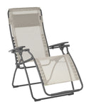 Metal Zero Gravity Chair - Beige And Gray