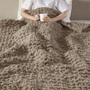 Chenille Chunky Knit - Throw - Brown - Madison Park - Throws - Elite Enclave Home