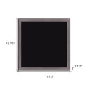 18" Square Glass Outdoor Side Table - Black / Dark Brown