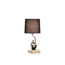 Table Lamp With Black Globe Shade - Black