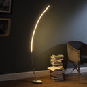 Arc LED Floor Lamp - Silver And Soft White - HomeRoots - Floor Lamps - Elite Enclave Home