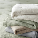 Breeze - Gauze Embroidered Euro Sham - Taupe - Harbor House Blue - Coverlet & Shams - Elite Enclave Home