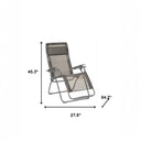 Metal Outdoor Zero Gravity Chair With Graphite Cushion - Graphite