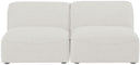 Miramar - 2 Seat Armless Modular Sofa - Meridian Furniture - Stationary Sectionals - Elite Enclave Home