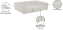 Miramar - 6 Piece Modular Sectional - Meridian Furniture - Stationary Sectionals - Elite Enclave Home