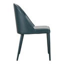 Burton - Vegan Leather Dining Chair (Set of 2) - Dark Teal - Moe's Home Collection - Chair Sets - Elite Enclave Home