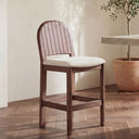 Emil - Counter Stool - Cream / White / Dark Brown - Moe's Home Collection - Bar Height (28" - 30") - Elite Enclave Home
