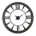 Uttermost Ronan Wall Clock Large Dark Brown – oversized dark rustic bronze finish with rust gray frame