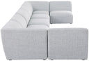 Miramar - 7 Piece Modular Sectional - Meridian Furniture - Stationary Sectionals - Elite Enclave Home