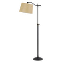 Adjustable Traditional Shaped Floor Lamp With Tan Square Shade - Bronze - HomeRoots - Floor Lamps - Elite Enclave Home