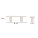 Rocca - Bench - Cream - Moe's Home Collection - Benches - Elite Enclave Home