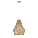 Macrame - 4 Light Rope Pendant - Light Brown