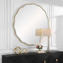 Aneta - Large Round Mirror - Gold