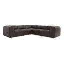 Form - Classic L - Shaped Modular Sectional - Espresso Brown - Moe's Home Collection - Stationary Sectionals - Elite Enclave Home