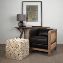 Lamp Base LED With Brown Shade - Black